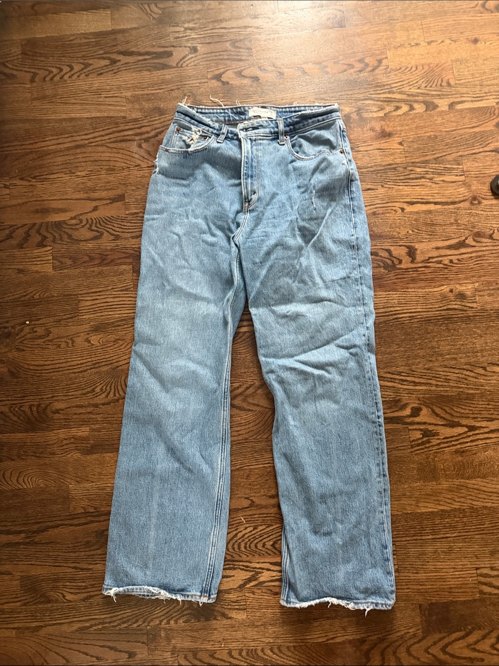 Abercrombie & Fitch Light Blue Straight-Leg Jeans